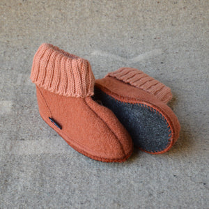 Boiled Wool Slipper Boots - Karl - Cinnamon (Kids 21-35)