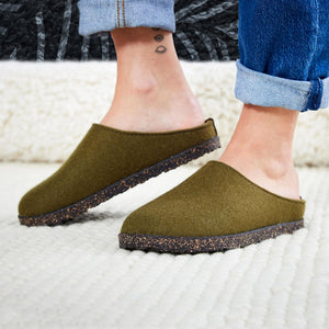 Haflinger Wool Felt Clogs - Manhattan - Limone (Adults 36-43) *Pre-Orders open Jan