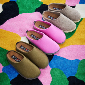 Haflinger Wool Felt Clogs - Manhattan - Taupe (Adults 36-42)