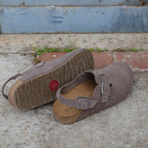 Suede Clogs - Faro - Greige (Adults 36-42)