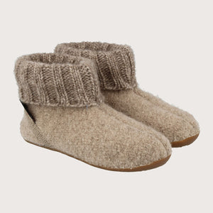 Boiled Wool Slipper Boots - Karlo - Papier (Adults 36-42)