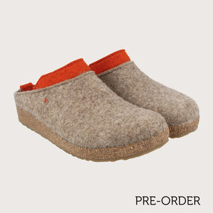 Wool Felt Clogs - Speedy - Taupe (Adults 36-46) *Pre-Order