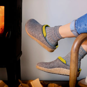 Wool Felt Clogs - Speedy - Capitan Blue (Adults 36-46)