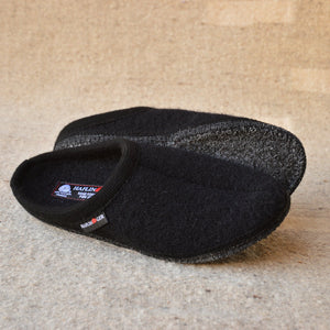 Boiled Wool Slippers - Alaska - Schwarz (Adults 36-48)