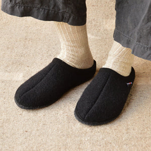 Boiled Wool Slippers - Alaska - Schwarz (Adults 36-48)