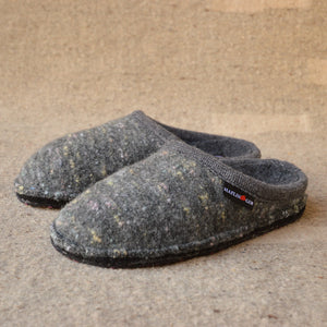 Boiled Wool Slippers - Flair Enjoy - Grey Multi (Adults 36-46)