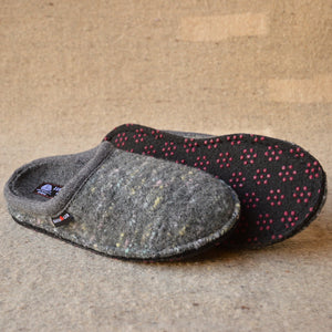 Boiled Wool Slippers - Flair Enjoy - Grey Multi (Adults 36-46)
