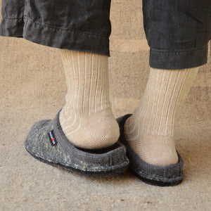Boiled Wool Slippers - Flair Enjoy - Grey Multi (Adults 36-46)