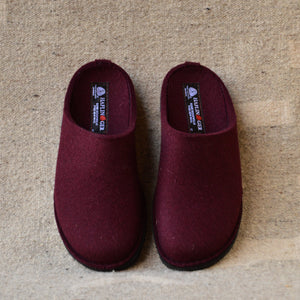 Wool Felt Slippers - Flair Soft - Bordeaux (Adults 36-43)