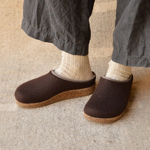 Wool Felt Clogs - Kris - Espresso (Adults 36-46)