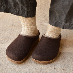 Wool Felt Clogs - Kris - Espresso (Adults 36-46)