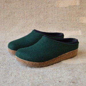 Wool Felt Clogs - Kris - Fir Green (Adults 36-46)