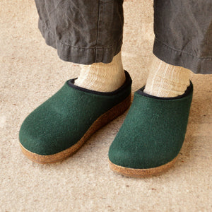 Wool Felt Clogs - Kris - Fir Green (Adults 36 only) *Last ones