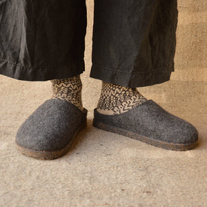 Haflinger Wool Felt Clogs - Manhattan - Anthracite (Adults 36,37) *Last ones