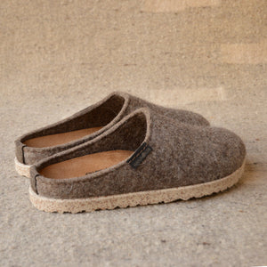 Haflinger Wool Felt Clogs - Manhattan - Taupe (Adults 36-42)