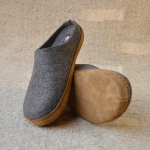 Wool Felt Slippers - Toffel - Anthracite (Adults 36-46)