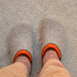 Wool Felt Clogs - Speedy - Taupe (Adults 36-46)