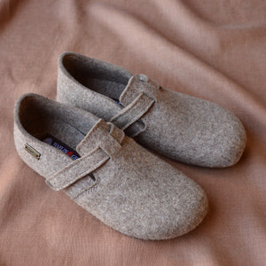 Wool Felt House Shoes - Everest Focus - Taupe (Adults 36-42)
