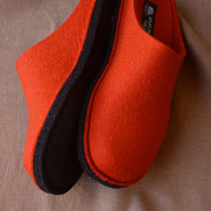 Wool Felt Slippers - Flair Soft - Orange (Adults 36-42)