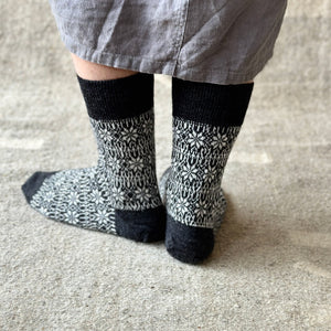 Fine Snowflake Wool Socks - Organic Merino (Adults 36-43)