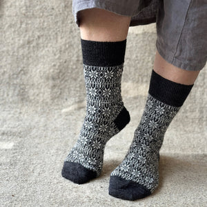 Fine Snowflake Wool Socks - Organic Merino (Adults 36-43) *Returning 2026