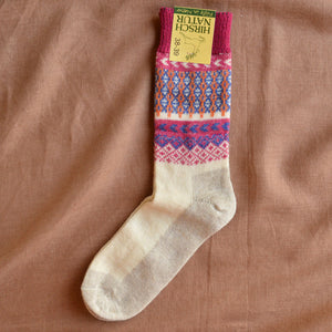 Pattern Socks - Organic Merino with Linen Sole (Adults 36-41) *Returning 2026