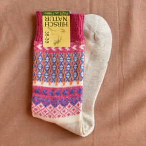Pattern Socks - Organic Merino with Linen Sole (Adults 36-41) *Returning 2026