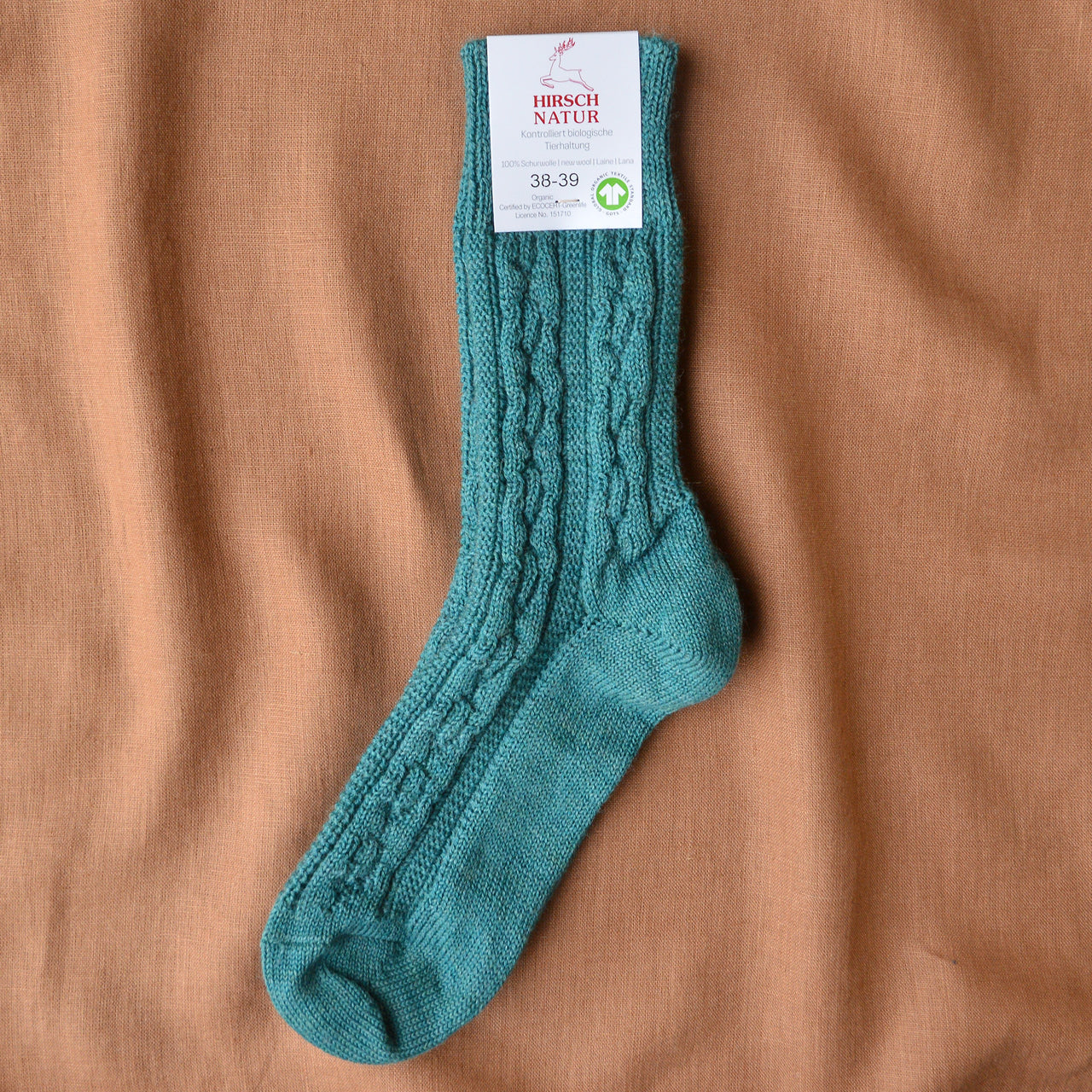 Cable Knit Socks - 100% Organic Wool (Adults 36-41)