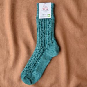 Cable Knit Socks - 100% Organic Wool (Adults 36-41)