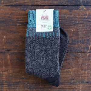 Norse Jacquard Organic Wool Socks (Adults 36-43)