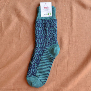 Scandi Fairisle Organic Wool Socks (Adults 36-46)