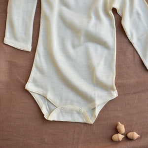 Baby Body Long Sleeve - 100% Tussah Silk (0-3y)