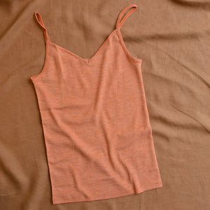 Women's Camisole Vest with Spaghetti Straps - Organic Cotton/Wool/Silk