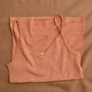 Women's Camisole Vest with Spaghetti Straps - Organic Cotton/Wool/Silk