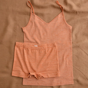 Women's Camisole Vest with Spaghetti Straps - Organic Cotton/Wool/Silk