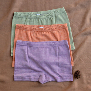 Women's Boy Leg Cheeky Cut Briefs - Organic Cotton/Wool/Silk