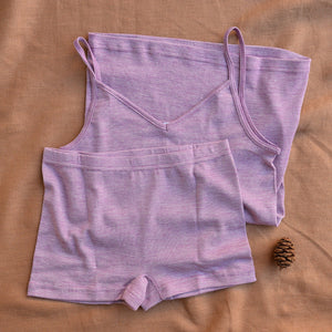 Women's Camisole Vest with Spaghetti Straps - Organic Cotton/Wool/Silk
