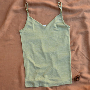 Women's Camisole Vest with Spaghetti Straps - Organic Cotton/Wool/Silk