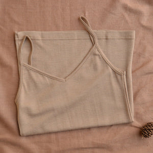 Women's V-Neck Camisole - Organic Wool/Silk