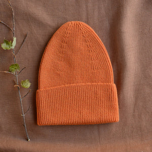 Hvid Rib Beanie - 100% Merino Wool (Teen-Adult)