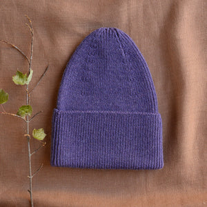 Hvid Rib Beanie - 100% Merino Wool (Teen-Adult)