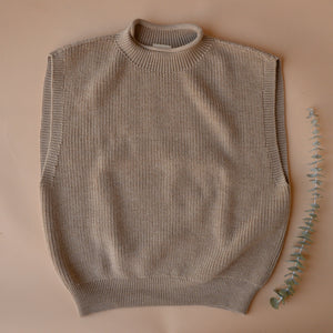 Women's Knitted Vest - 100% Merino Wool - Sand (S-XL) *Returning 2026