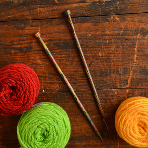 Symfonie Birch Rainbow Knitting Needles - Straight (25cm)