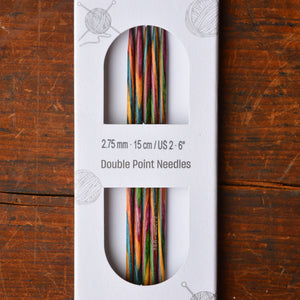 Symfonie Birch Rainbow Knitting Needles - Double Point (15cm)