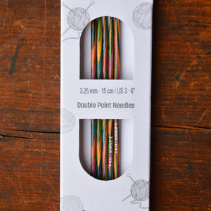 Symfonie Birch Rainbow Knitting Needles - Double Point (15cm)