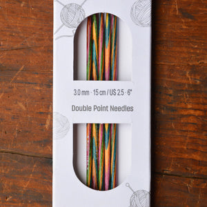 Symfonie Birch Rainbow Knitting Needles - Double Point (15cm)