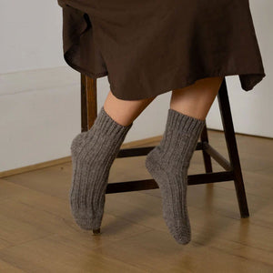 Chunky Rib Wool/Alpaca Socks (Adults)