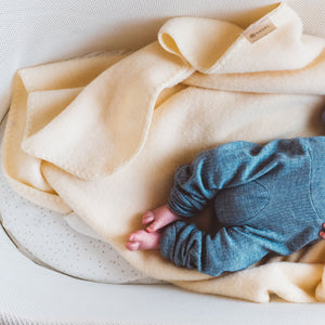 Baby Blanket in Organic Merino Wool Fleece (65x100cm)