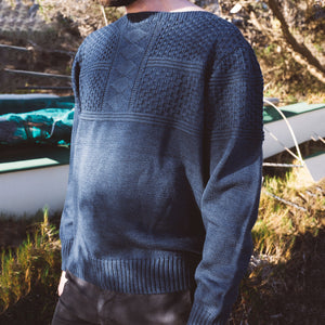Unisex Fisherman's Gansey - Organic Indigo Dyed (S-XL)