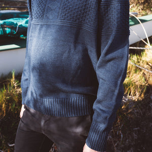 Unisex Fisherman's Gansey - Organic Indigo Dyed (S-XL)